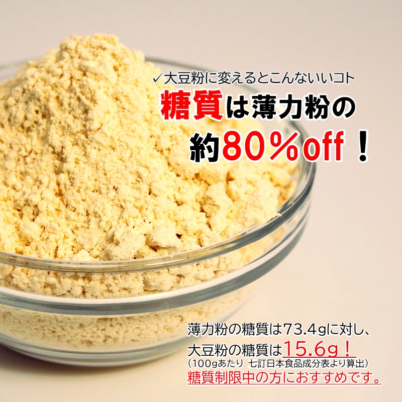 こんないいコト！「糖質は薄力粉の約80%OFF！